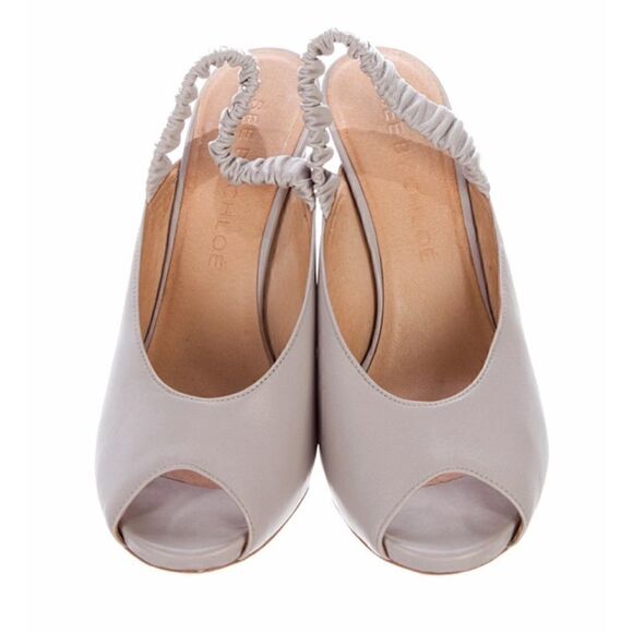 See by Chloe Lavender Peep Toe Heels 40 - Picture 3 of 7